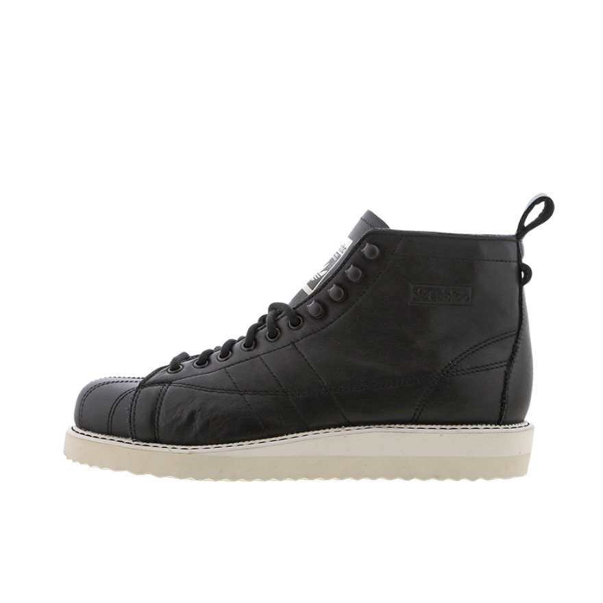 推荐商品：adidas Originals Superstar系列 时装靴 贝壳头中高帮 Core Black/Cloud White 黑白