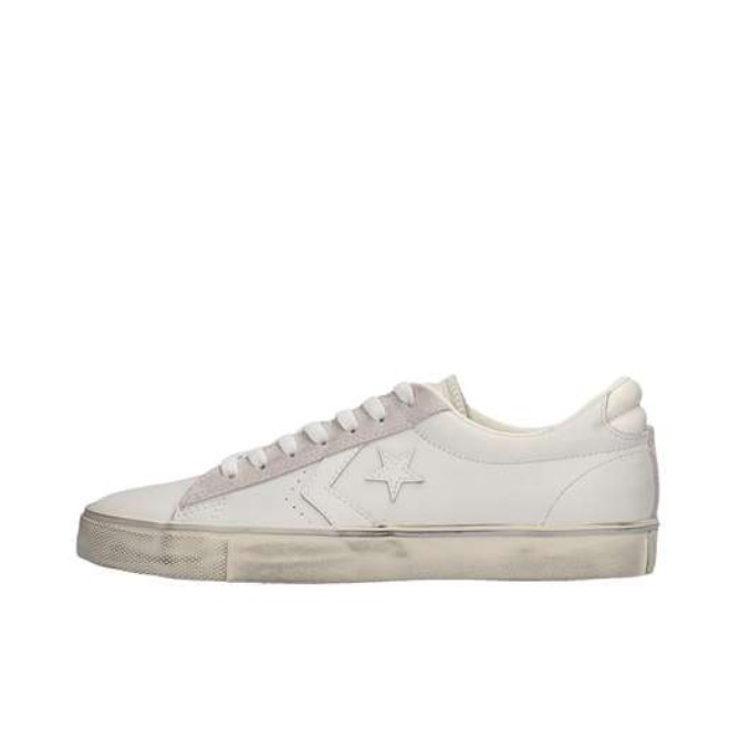推荐商品：Converse/匡威 Pro Leather 复古 经典 防滑耐磨 运动 减震 板鞋 White 灰白做旧