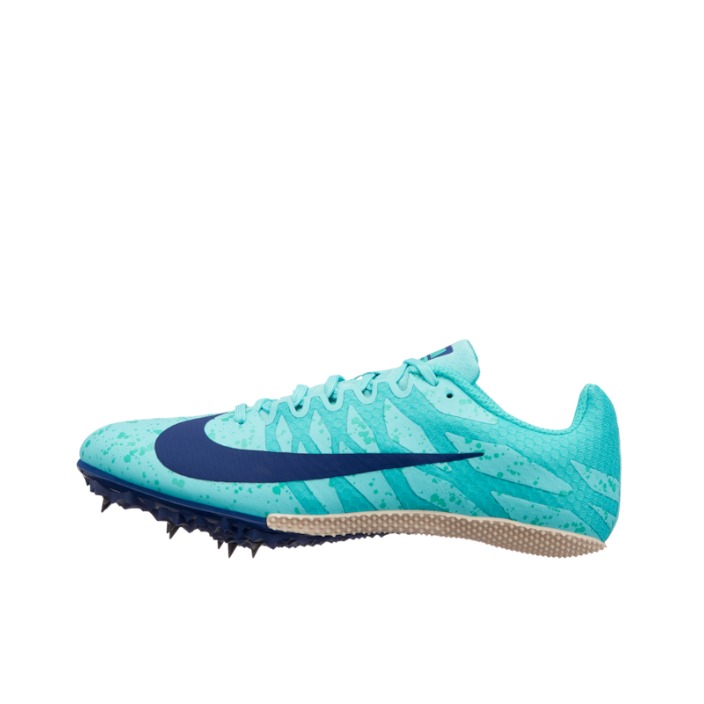 推荐商品：Nike zoom Rival S 9 跑鞋 专业田径竞速防滑耐磨舒适减震轻便合成革短跑包裹性支撑 Lue Lagoon/Black 湖蓝
