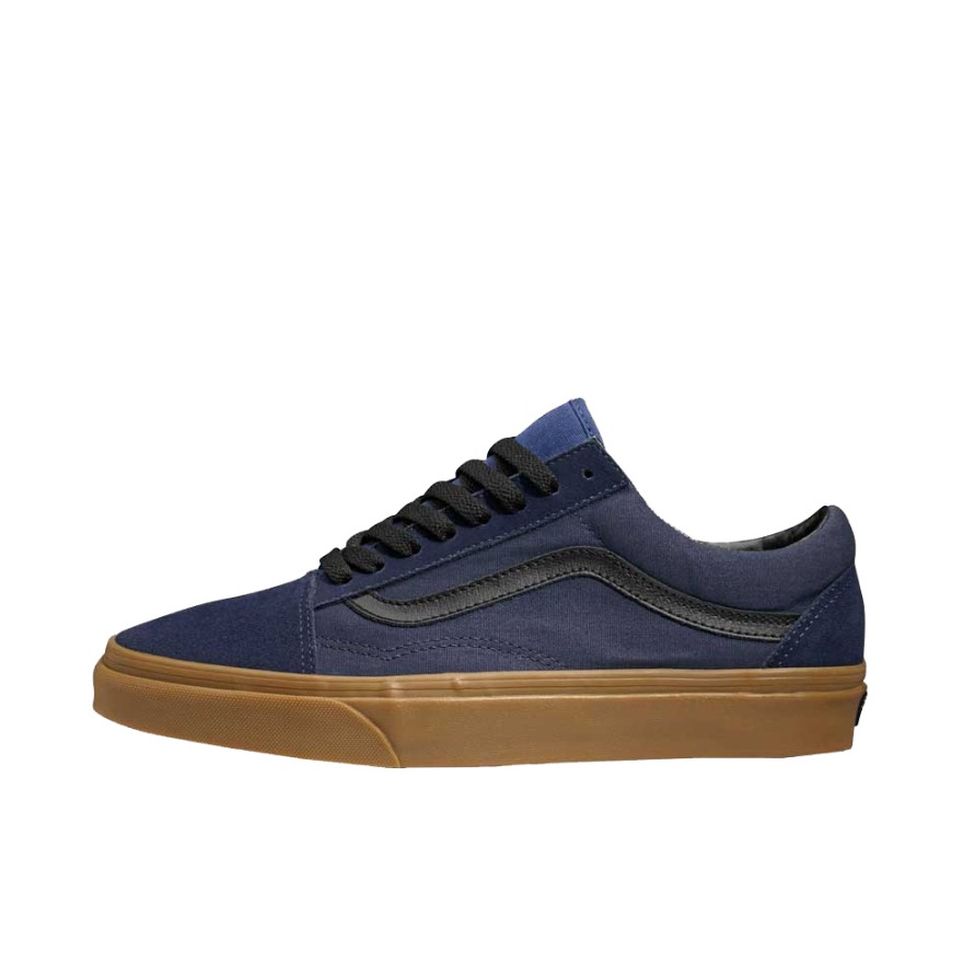 推荐商品：Vans/范斯 Old Skool 滑板鞋 板鞋 轻便防滑复古舒适经典 Night Sky/True Navy 深蓝黑/生胶