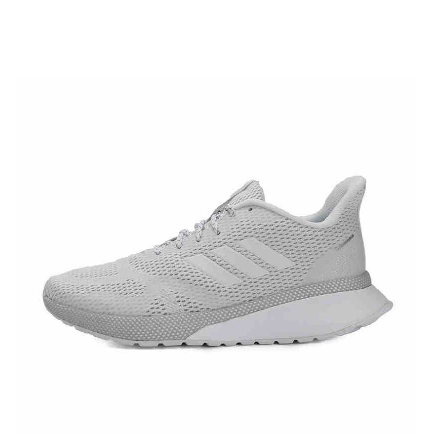 推荐商品：adidas Nova Run XPE 休闲缓震 轻便舒适 网面透气 跑鞋 Grey/Ftwr White 白灰