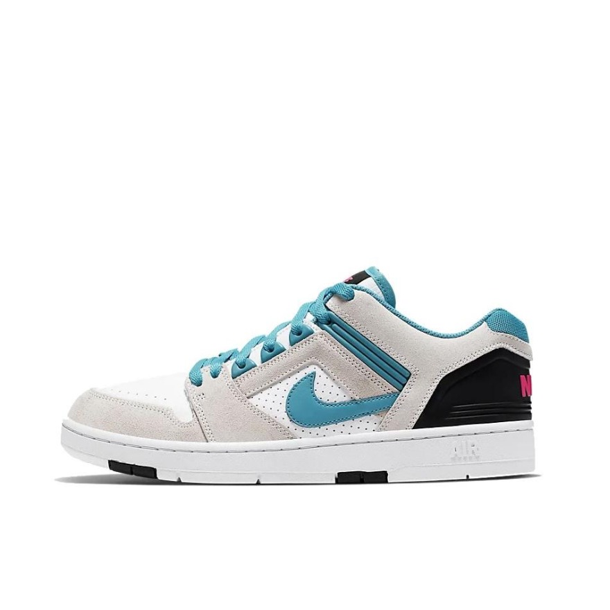 推荐商品：Nike SB Air Force 2 空军二号 休闲防滑 复古时尚 轻便 包裹性 板鞋 White/SteelBlue/Gainsboro 白灰兰