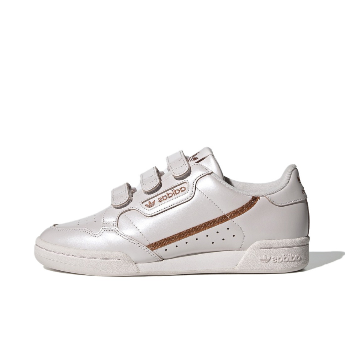 推荐商品：adidas Originals Continental 80 运动休闲鞋 板鞋 经典复古防滑耐磨防水舒适 White/Sienna 白色/浅铜金属/魔术贴