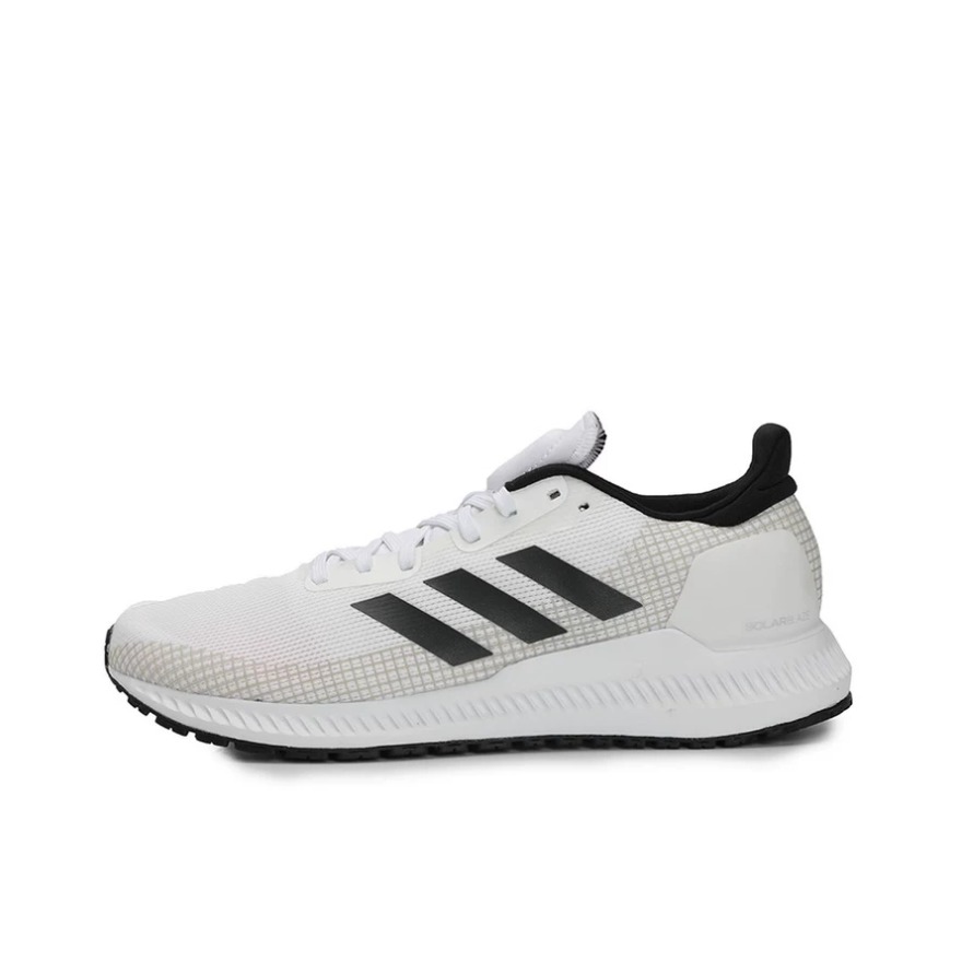 推荐商品：adidas Solar Blaze 跑鞋 网面透气减震轻便防滑耐磨织物 White/Black 白