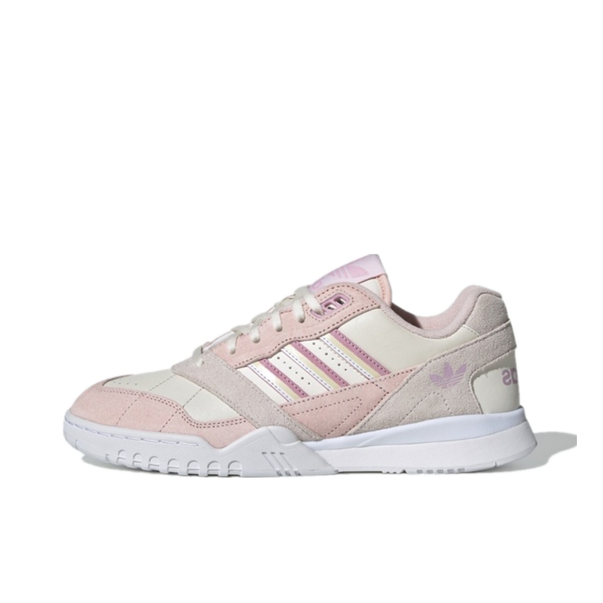 推荐商品：adidas A.R.Trainer 运动休闲鞋 复古经典防滑耐磨透气轻便 PeachPuff/Thistle 浅粉