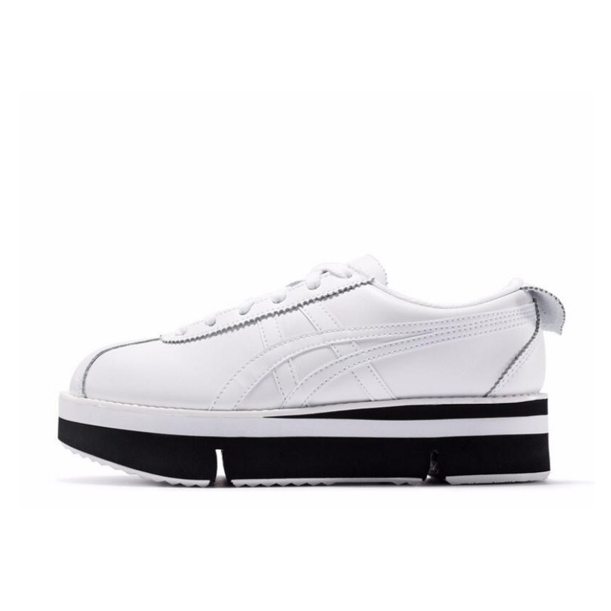 推荐商品：Onitsuka Tiger Pokkuri Sneaker PF 防滑耐磨 厚底 合成革 增高鞋 White 白黑