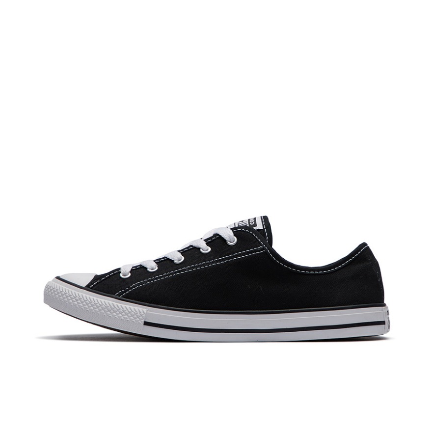 推荐商品：Converse/匡威 All Star Dainty 帆布鞋 防滑耐磨舒适轻便透气橡胶底圆头休闲时尚运动 White/Black 黑白帆布