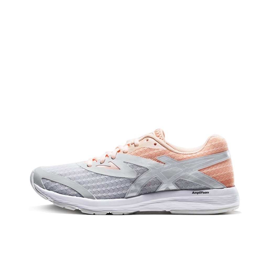 推荐商品：Asics/亚瑟士 Amplica 轻便舒适 网面透气 防滑耐磨 休闲运动 跑鞋 Mid Grey/Pink Cameo 女款/灰橙