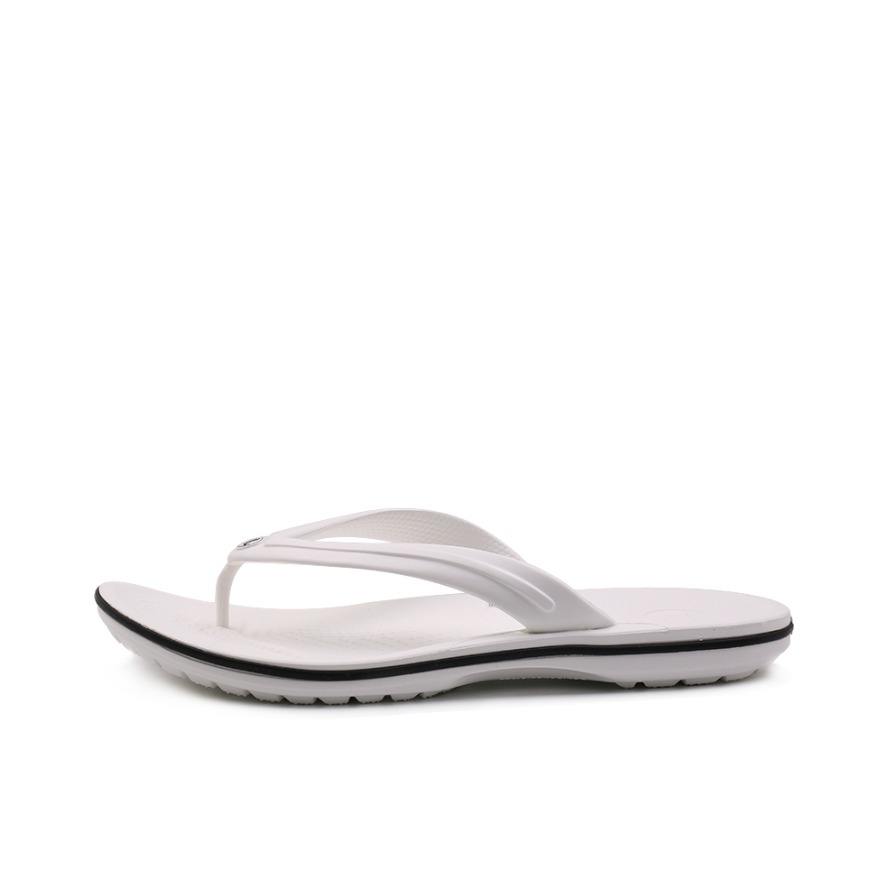 推荐商品：Crocs/卡骆驰 Crocband 卡骆班 防滑耐磨 圆头 休闲运动 平底 防磨 夹趾 沙滩鞋 人字拖 拖鞋 白色
