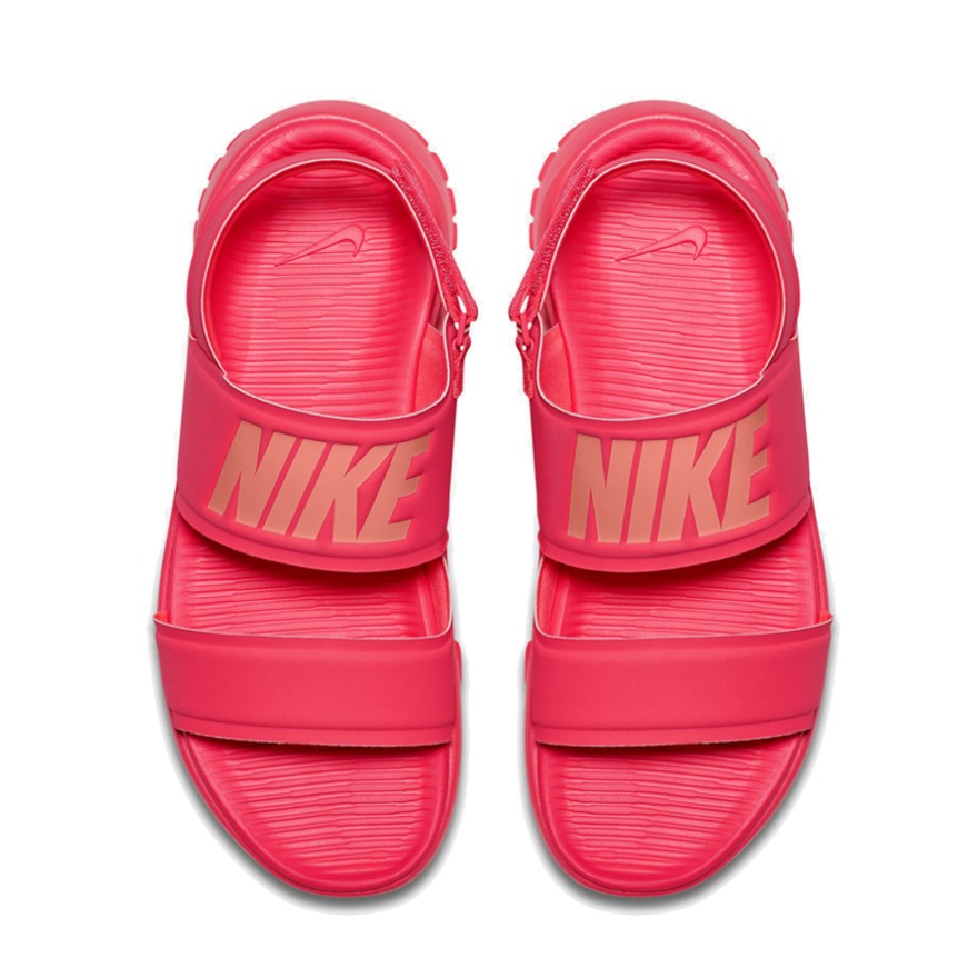 推荐商品：Nike Tanjun Sandal 运动 沙滩 平跟 绒面 字母 时尚 休闲 拖鞋 Pink 粉色