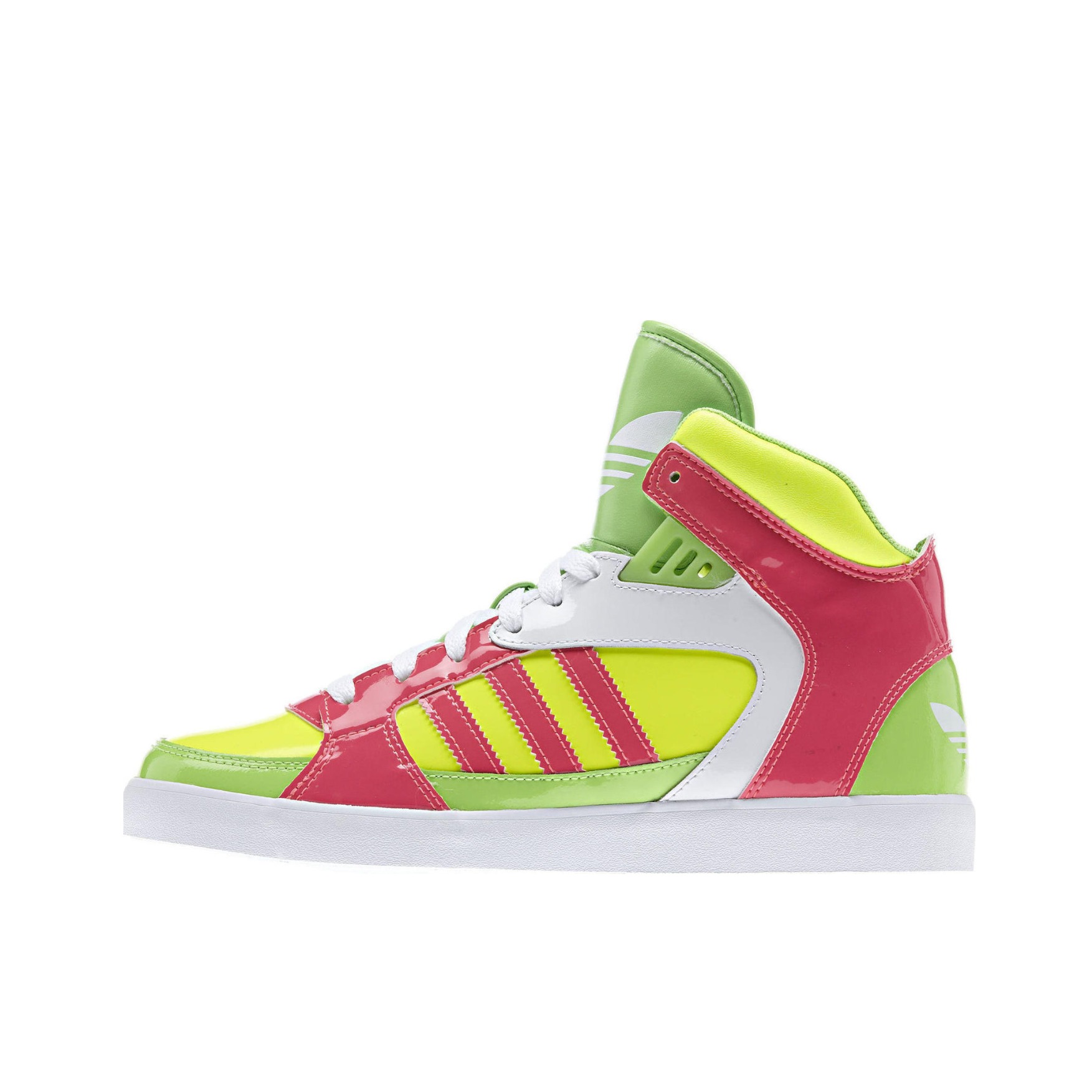 推荐商品：adidas Amberlight 舒适缓震 运动休闲鞋 Pink/Yellow/White 粉绿