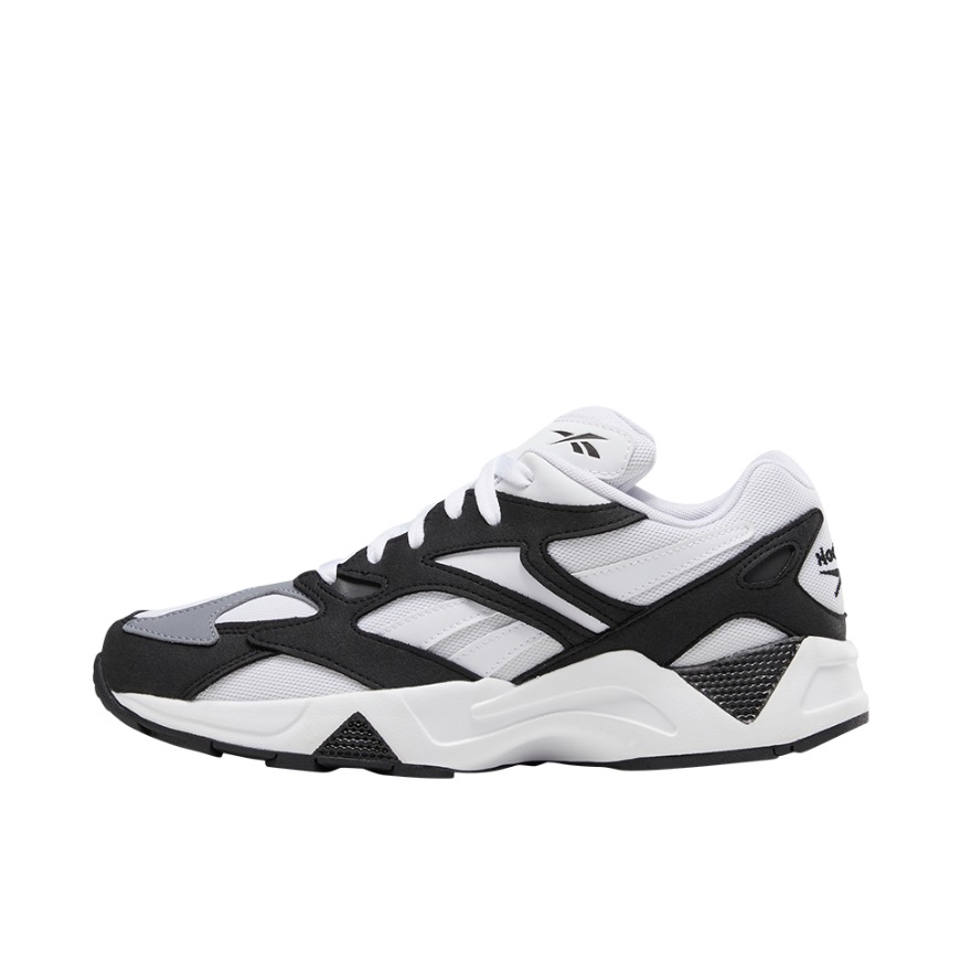 推荐商品：Reebok/锐步 Aztrek 96 跑鞋 减震耐磨复古舒适透气织物运动轻便防滑 White/Black 白色/黑色