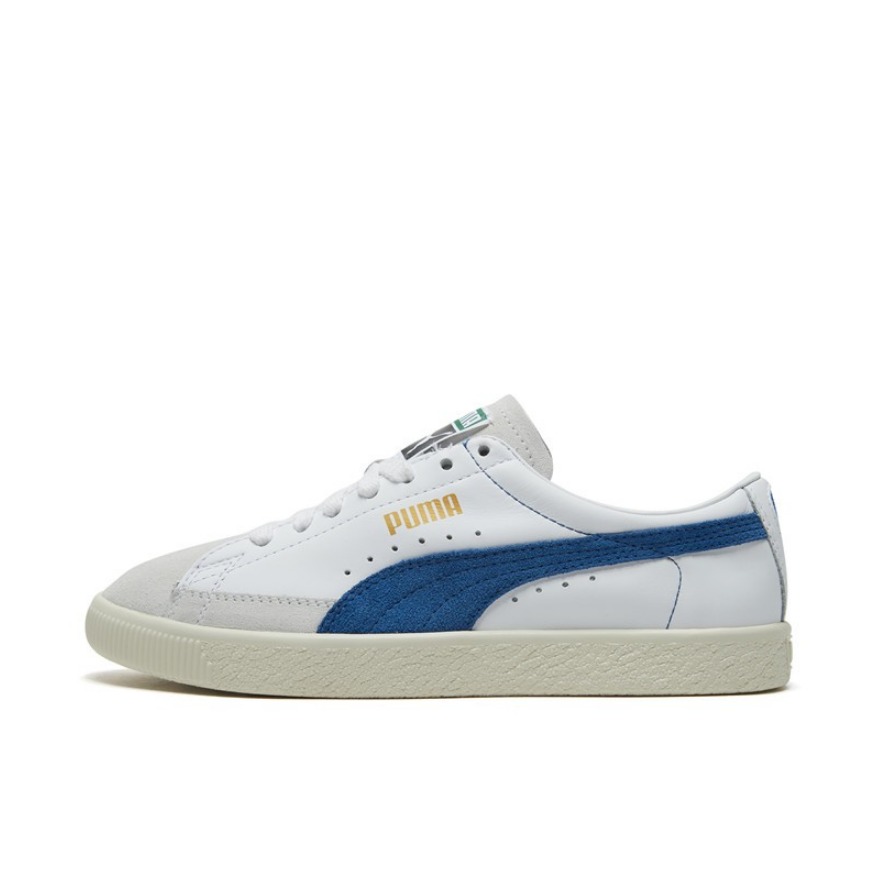 推荐商品：Puma/彪马 Basket 板鞋 防滑耐磨舒适轻便透气复古 White/Blue 白蓝