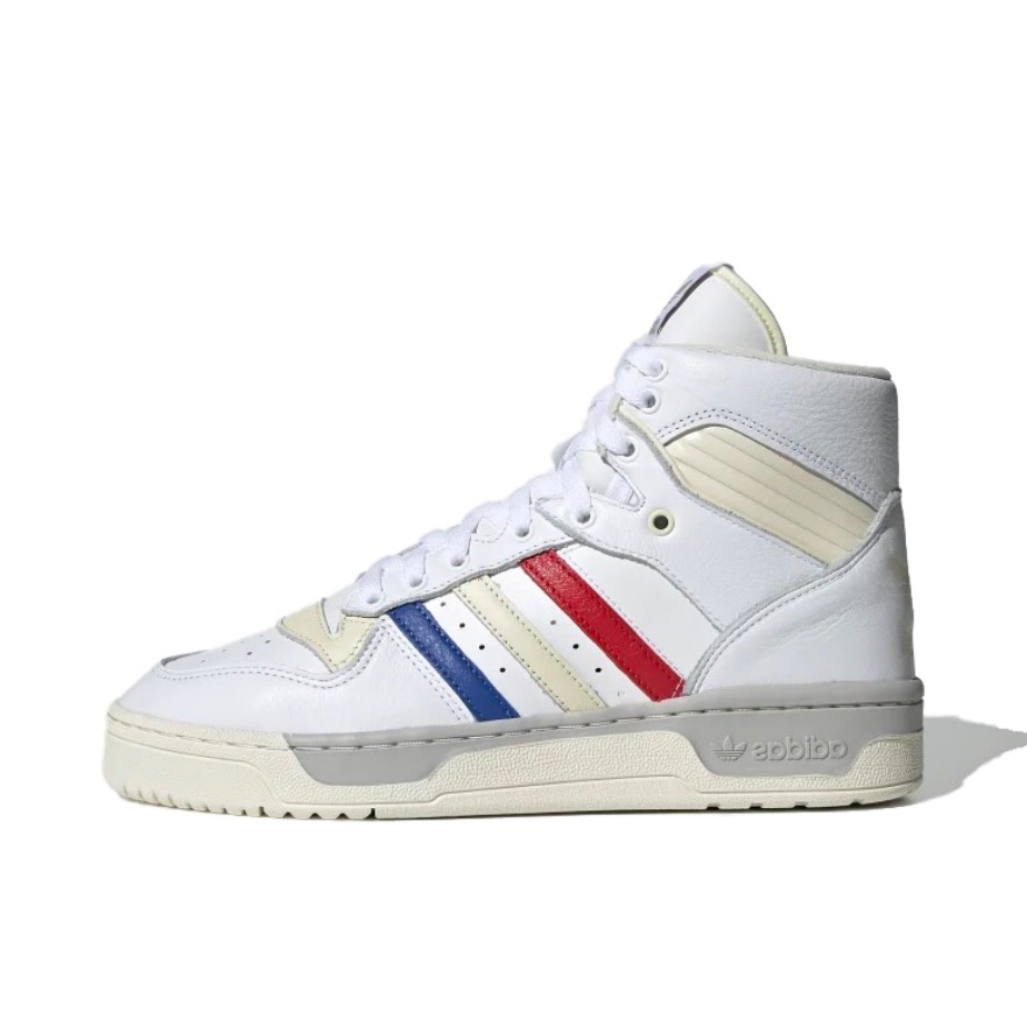 推荐商品：adidas Originals Rivalry 舒适简约 复古 轻便 透气 运动休闲鞋 French Tricolor 白红蓝Hi