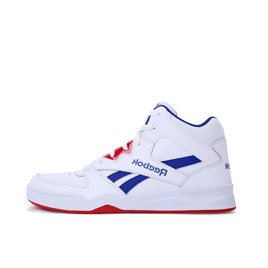 推荐商品：Reebok/锐步 Royal BB4500 2 运动休闲鞋 防滑耐磨时尚复古网眼舒适透气圆头减震 White/Red/DarkBlue 白蓝红