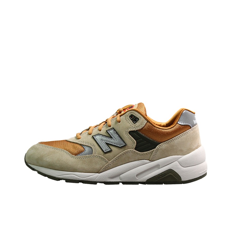 推荐商品：New Balance 580 潮流复古 减震防滑 轻便透气 耐磨 舒适 织物 低帮百搭 运动休闲鞋 卡其/灰