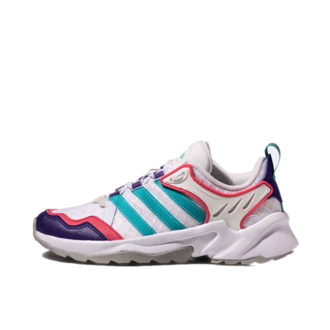 推荐商品：adidas 20-20 FX 跑鞋 轻便透气防滑耐磨舒适织物复古百搭拼接 White/Pink/Purple 白粉紫