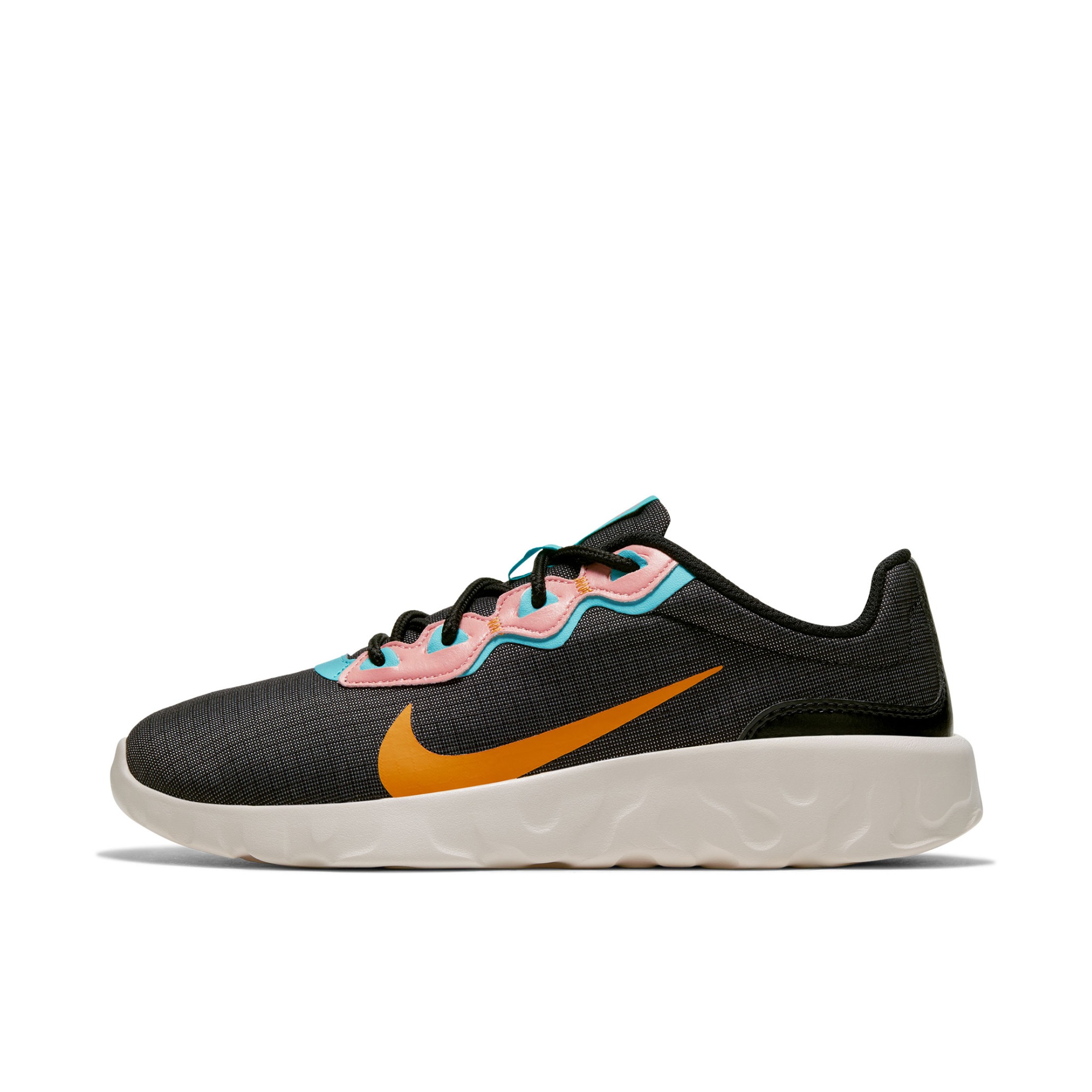 推荐商品：Nike Explore Strada 跑鞋 缓震回弹防滑耐磨轻便透气复古百搭织物 Black/Orange 黑橙粉