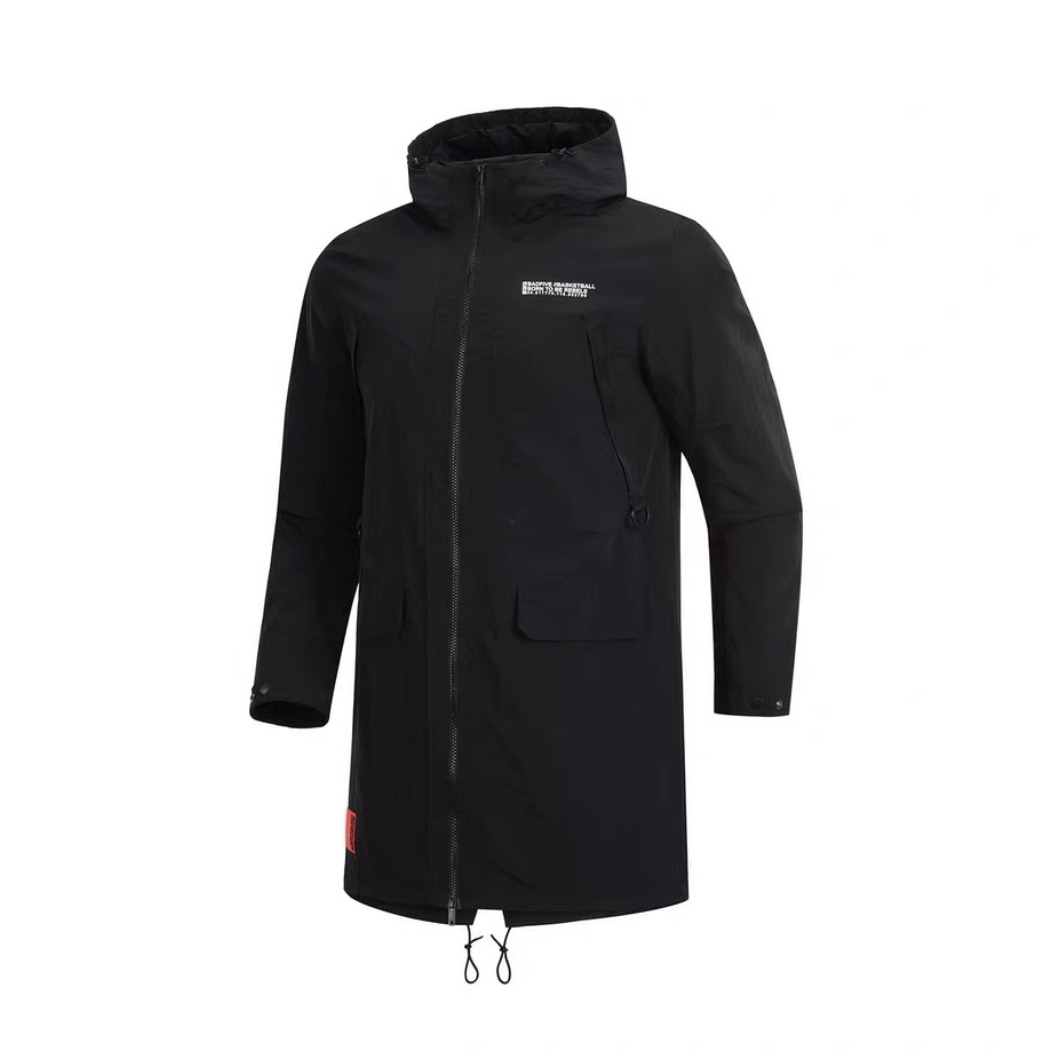 Li Ning 反伍BADFIVE系列中长款连帽风衣 男女同款 AFDP019