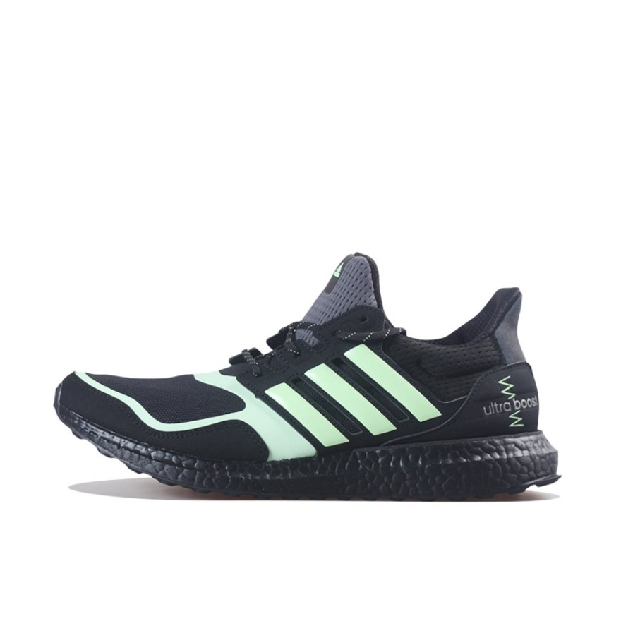 推荐商品：adidas Ultra Boost S&L 缓震回弹 运动 轻便透气 防滑耐磨 跑鞋 Black/PaleGreen 黑色/荧光绿