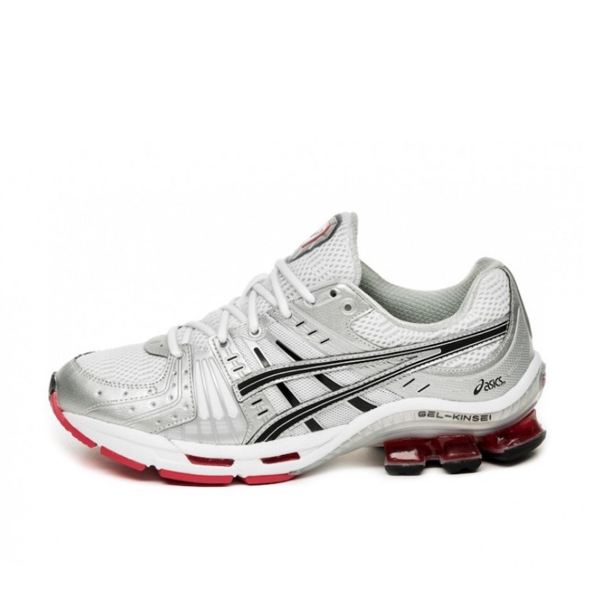 推荐商品：Asics/亚瑟士 Gel-Kinsei OG 跑鞋 复古百搭时尚潮流防滑耐磨减震透气舒适轻便织物合成革 白灰红