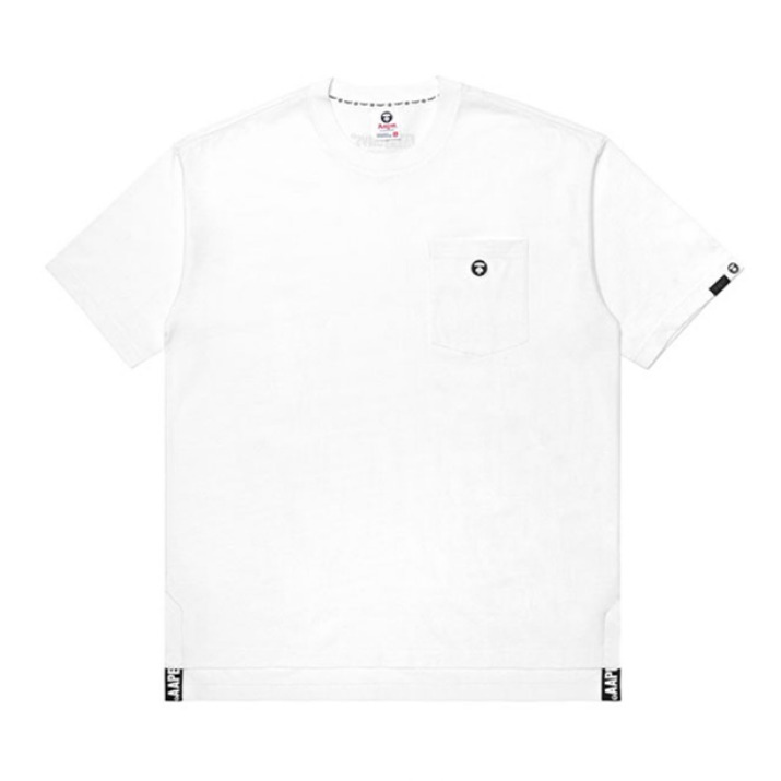 Aape 猿颜徽章开衩短袖T恤 男女同款 0079