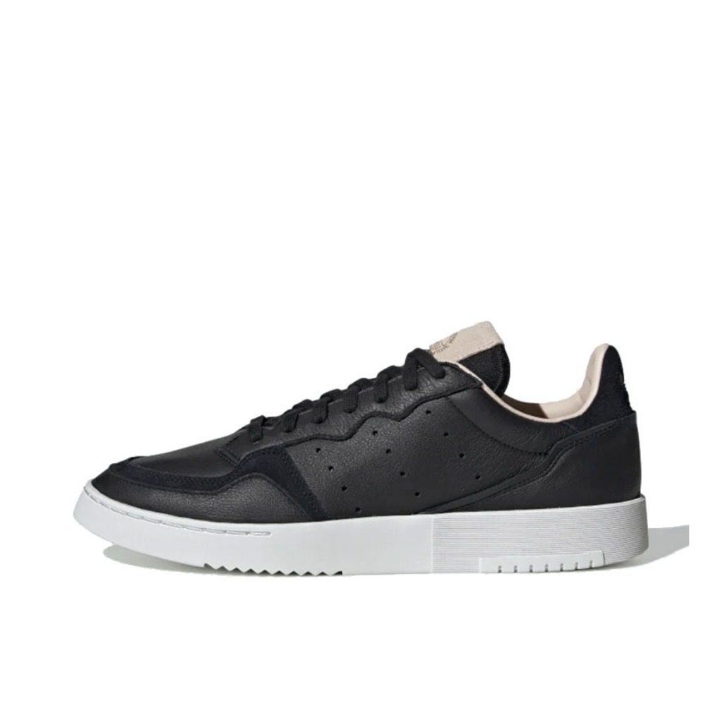 推荐商品：adidas originals Super court 板鞋 防滑耐磨轻便透气减震时尚经典复古 Black/White/Brown 黑色/白色/褐色