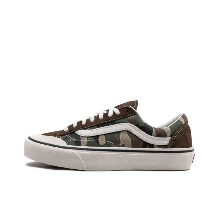 推荐商品：Vans/范斯 Style 36 滑板鞋 板鞋 舒适轻便防滑耐磨复古百搭帆布拼接防水运动 军绿迷彩