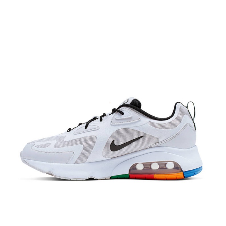 推荐商品：Nike Air Max 200 跑鞋 休闲复古缓震回弹耐磨舒适轻便防水运动圆头 White Multi 白/彩色