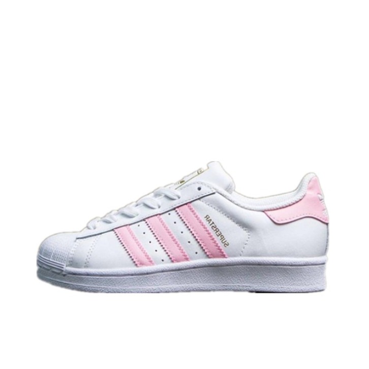 推荐商品：【宋雨琦同款】 adidas Originals Superstar 板鞋 轻便贝壳头薄底舒适百搭耐磨复古 White/Pink/Gold 白粉/金标