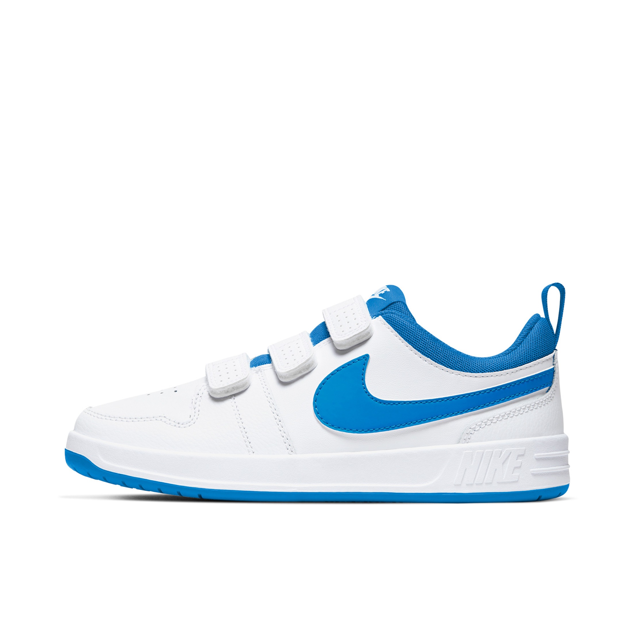推荐商品：Nike Pico 5 复古休闲 缓震耐磨 轻便百搭 魔术贴 板鞋 White/Blue 白蓝