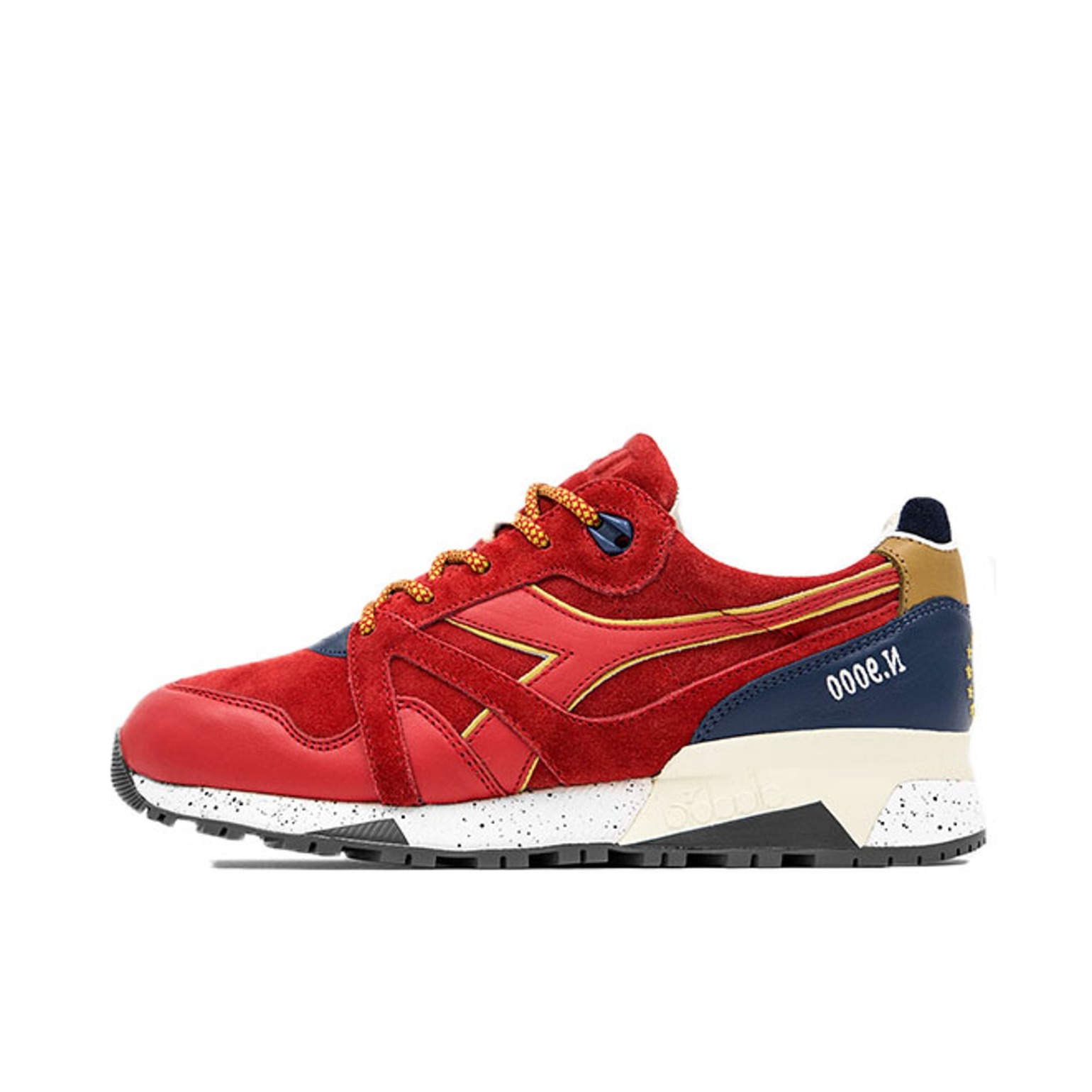 推荐商品：Diadora N9000 减震回弹 防滑耐磨 舒适透气 潮流 休闲复古 做旧 百搭运动 慢跑 低帮 跑鞋 红色/蓝色