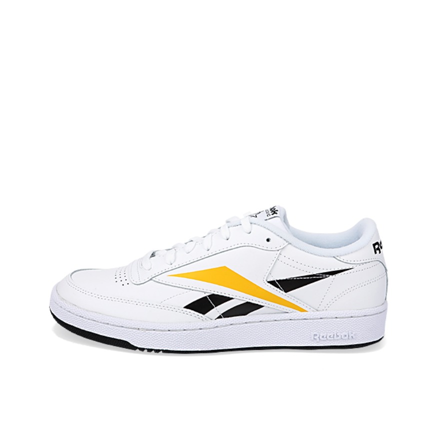 推荐商品：Reebok/锐步 Club C 潮流复古 百搭 舒适轻便 防滑耐磨 运动 T头 板鞋 白黑黄