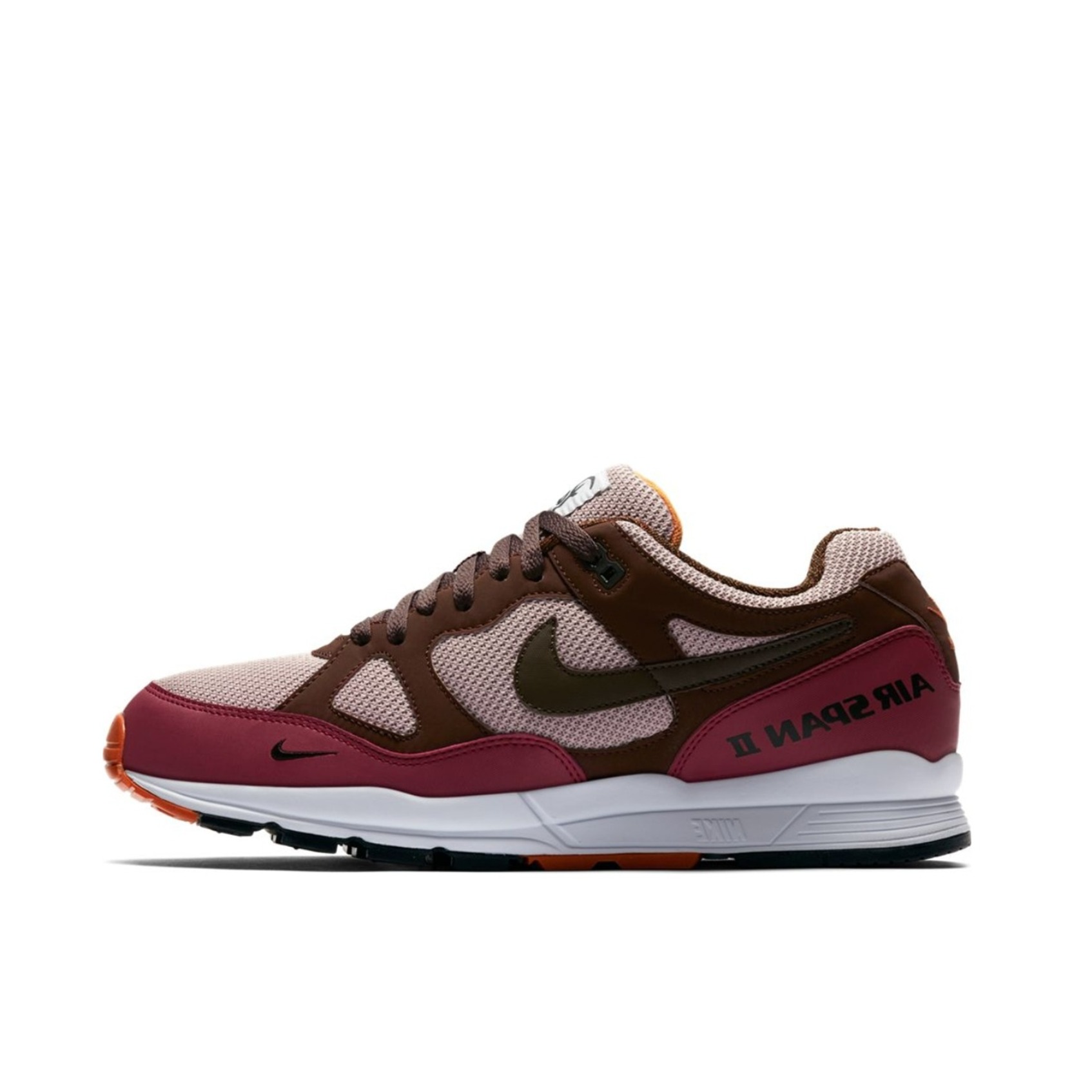 推荐商品：Nike Air Span II 运动休闲鞋 防滑耐磨缓震轻盈回弹网面透气复古 Noble Red Patta联名