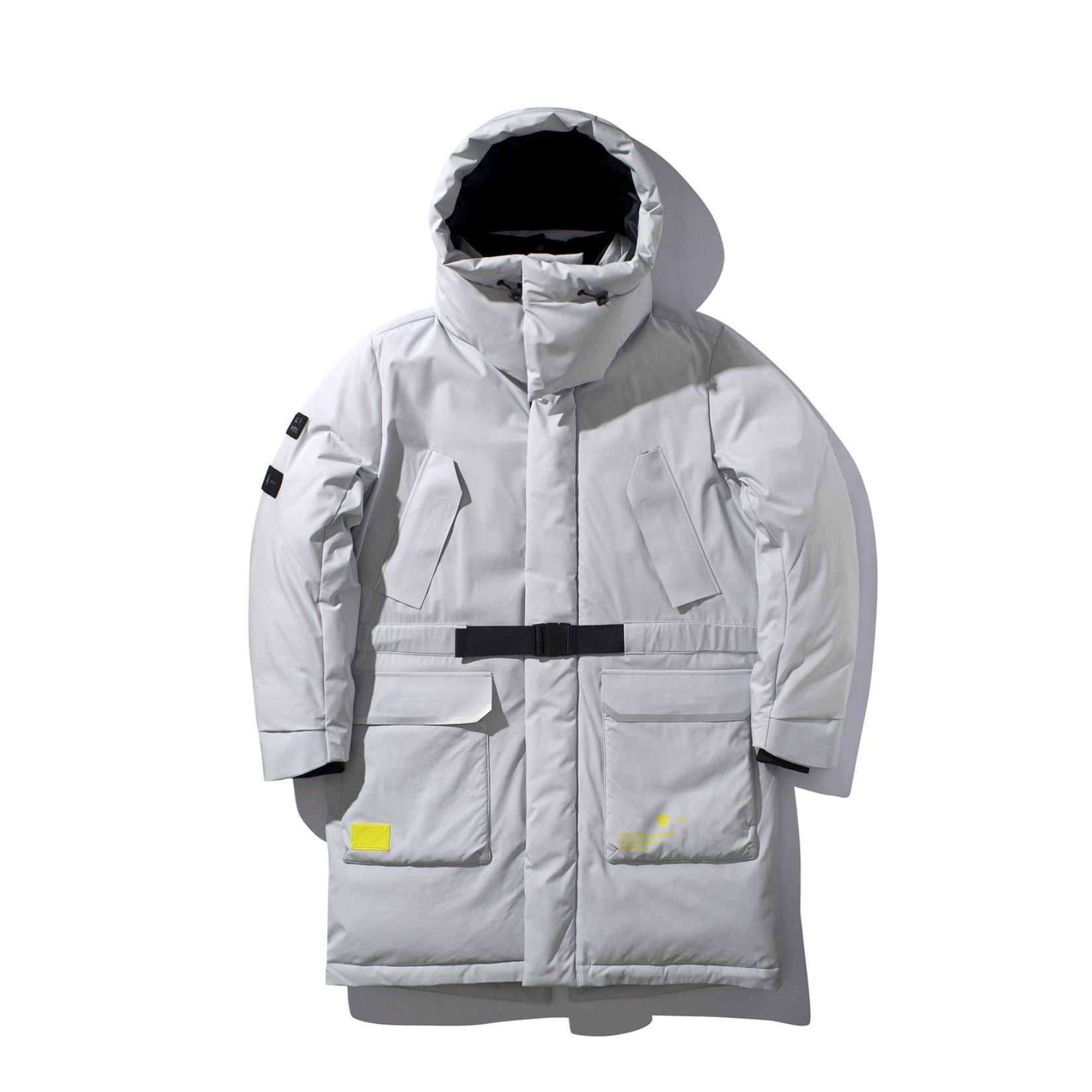 Li Ning 宽松长款连帽羽绒服 男女同款 LYMP003