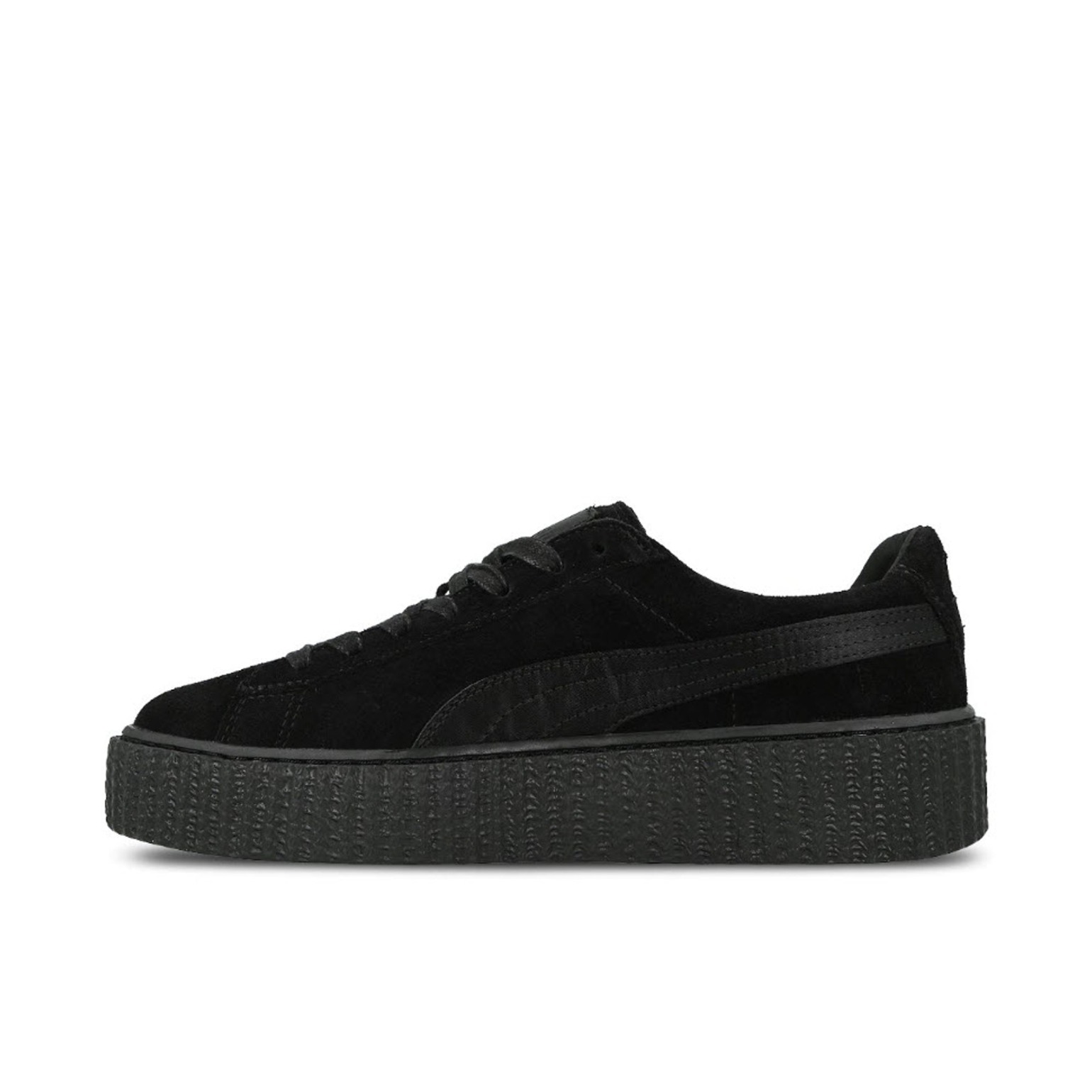 推荐商品：Puma/彪马 Creeper Phatty 板鞋 潮流休闲防滑轻便耐磨增高松糕复古厚底舒适简约 纯黑丝绸