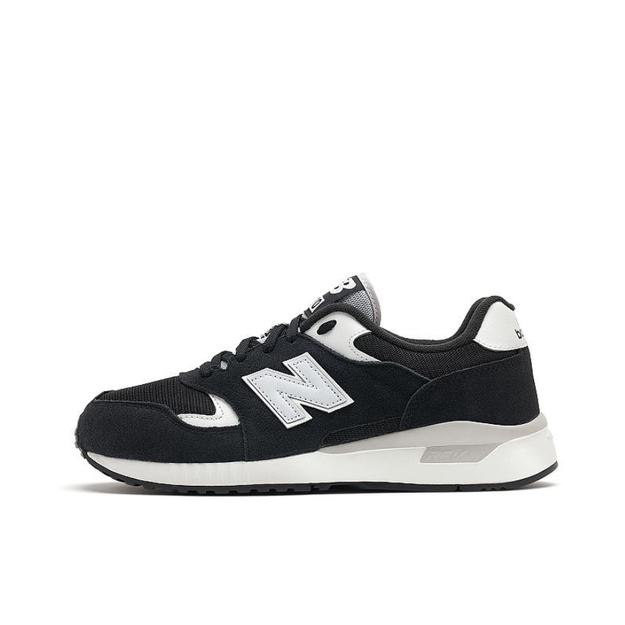 推荐商品：New Balance 570 跑鞋 防滑耐磨网面透气复古二层牛皮织物圆头 黑色/白色