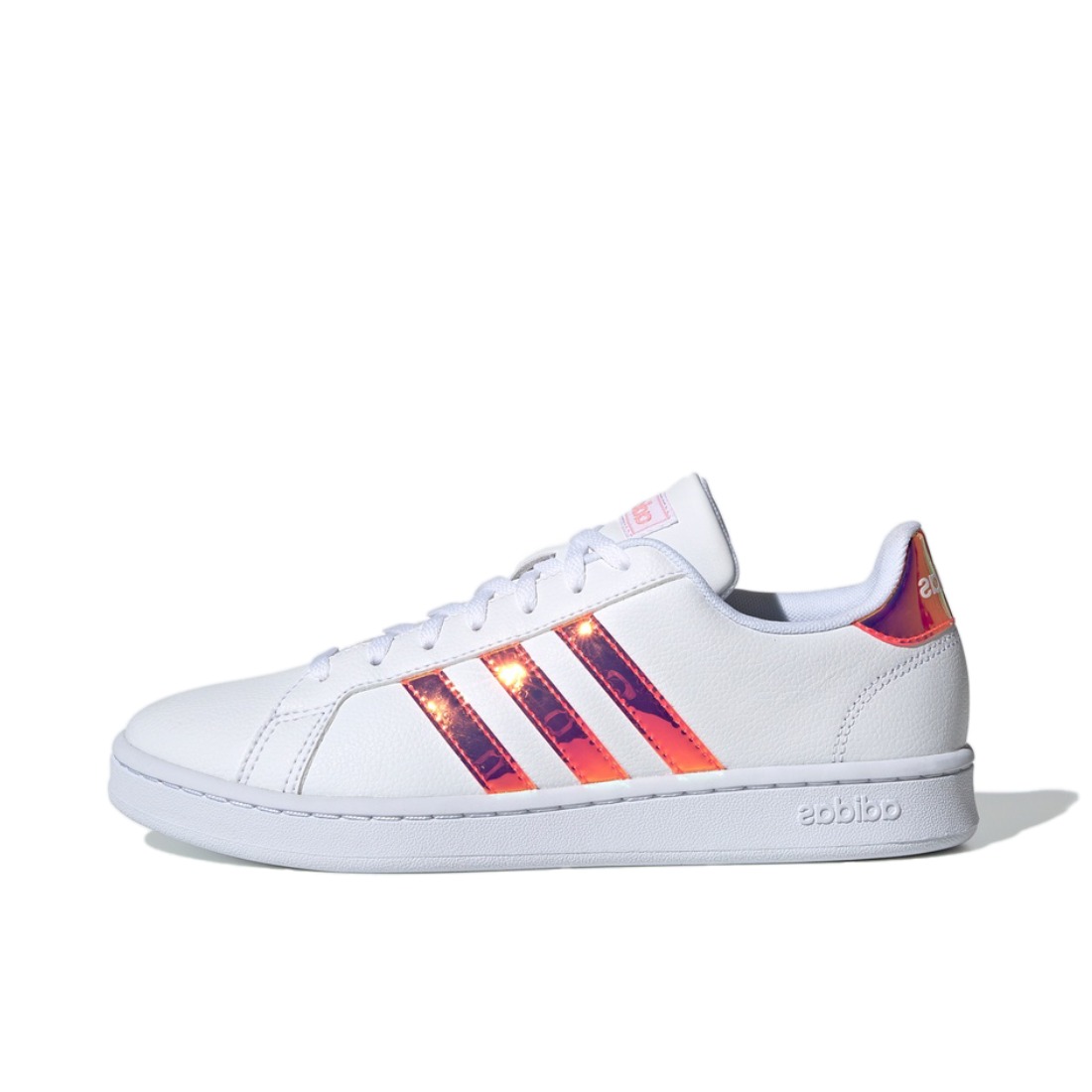 推荐商品：adidas NEO Grand Court 板鞋 防滑耐磨减震透气休闲复古时尚防水轻运动 White/Shock Pink 白色/休克粉