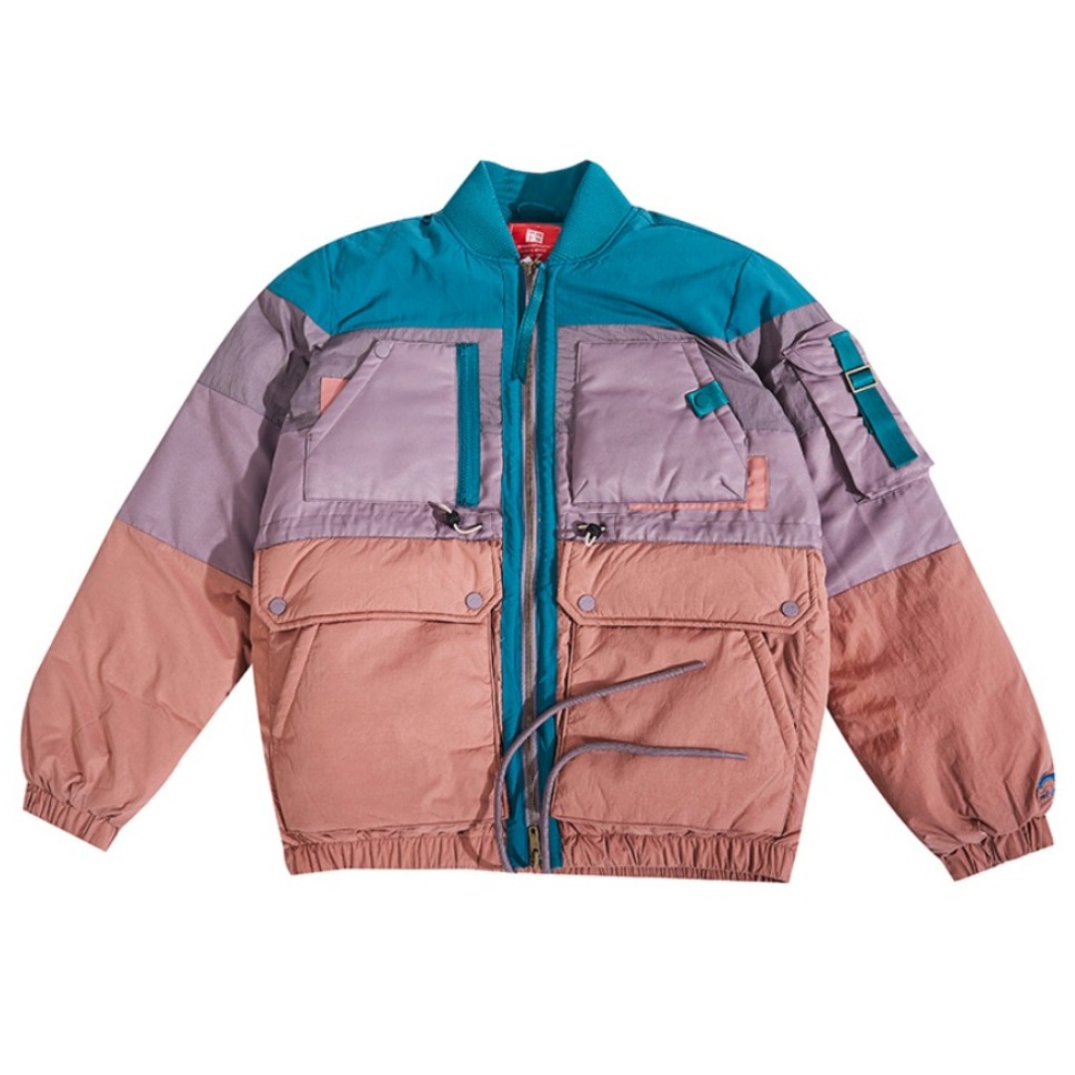 中国李宁 短款保暖羽绒服 男女同款 AYMP167