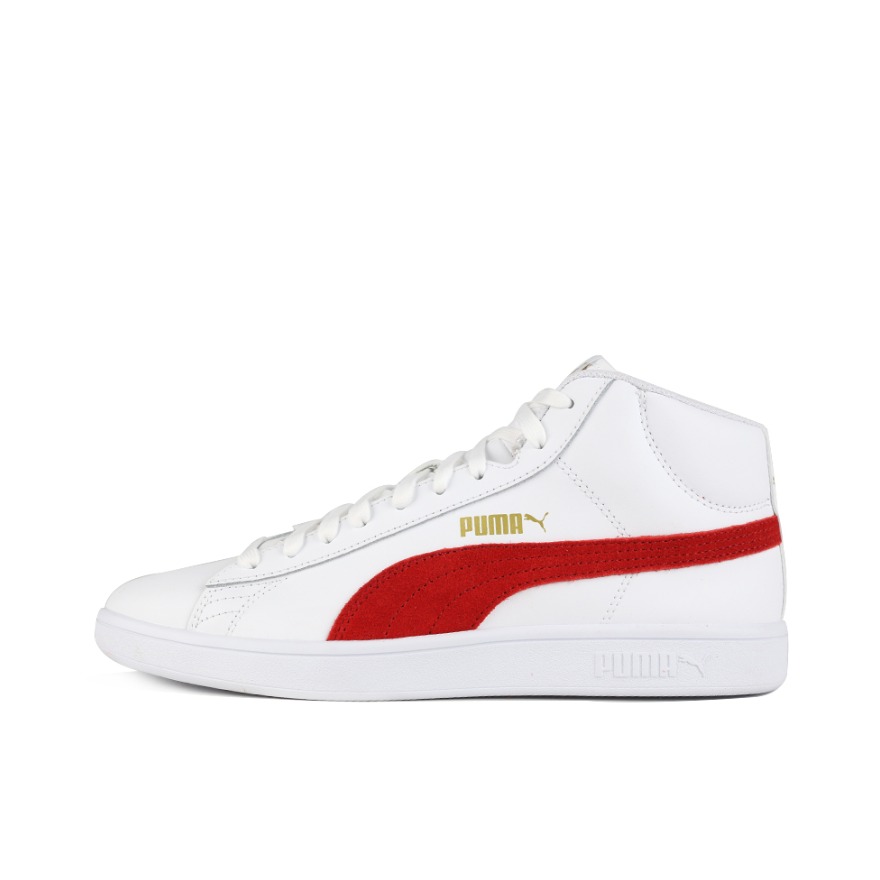 推荐商品：Puma/彪马 Smash 板鞋 防滑耐磨轻便透气休闲复古运动情侣 白红Mid