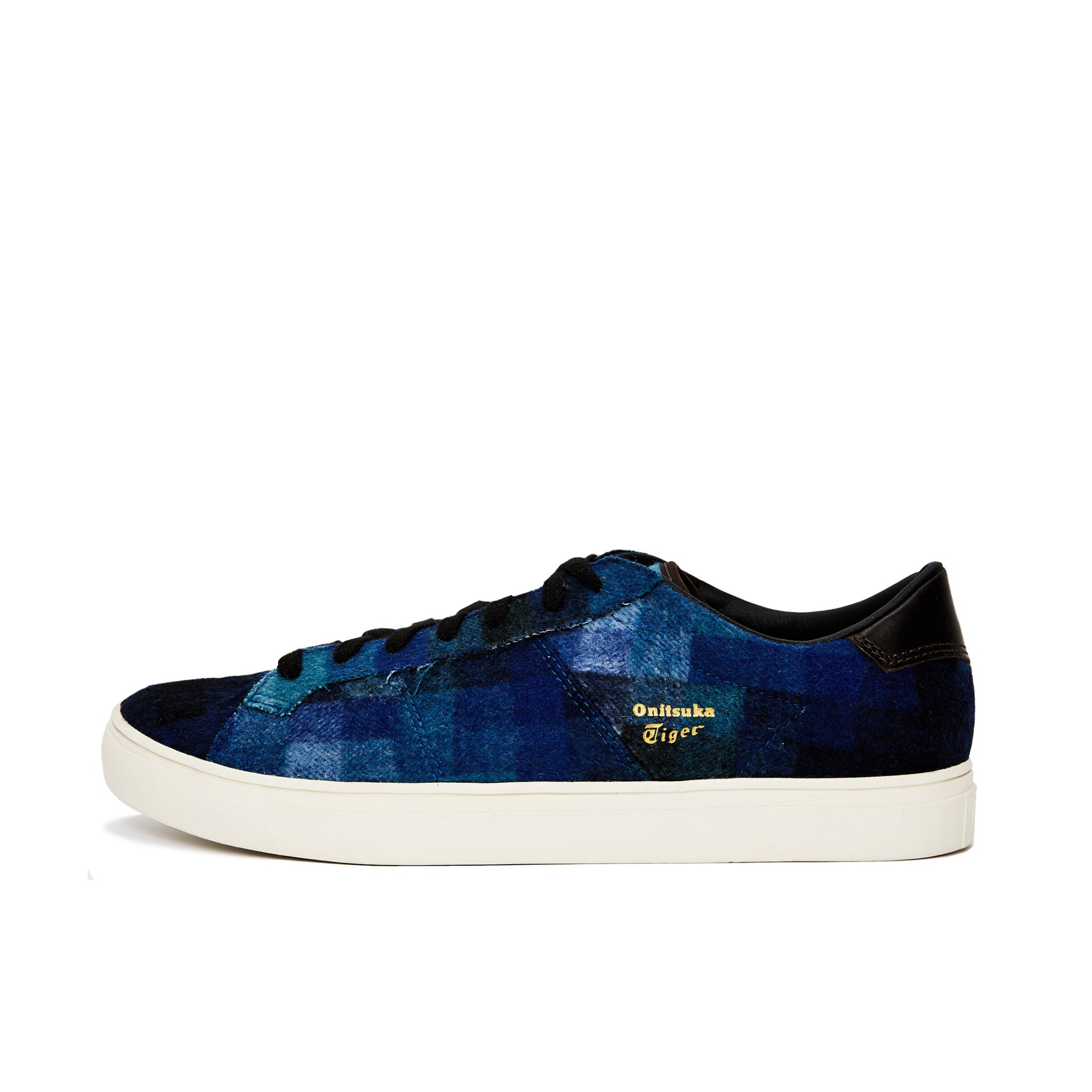推荐商品：Onitsuka Tiger Lawnship 轻便透气 防滑耐磨 舒适休闲 百搭 牛皮 板鞋 靛蓝格纹