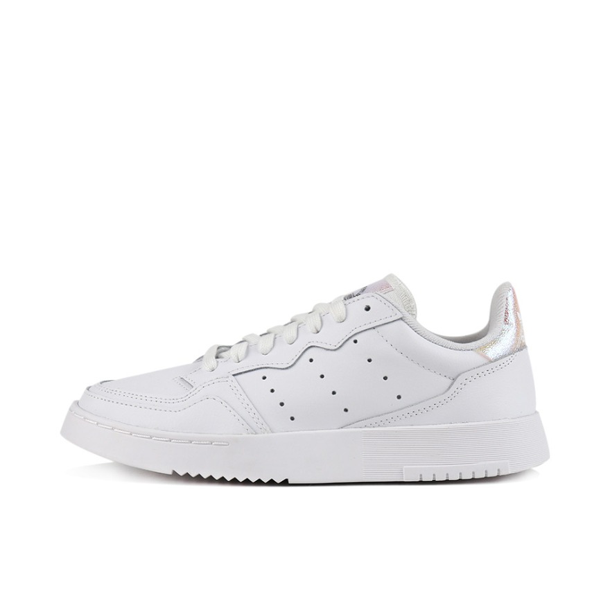 推荐商品：adidas originals Super court 板鞋 防滑耐磨轻便透气减震时尚经典复古 白色/炫彩粉
