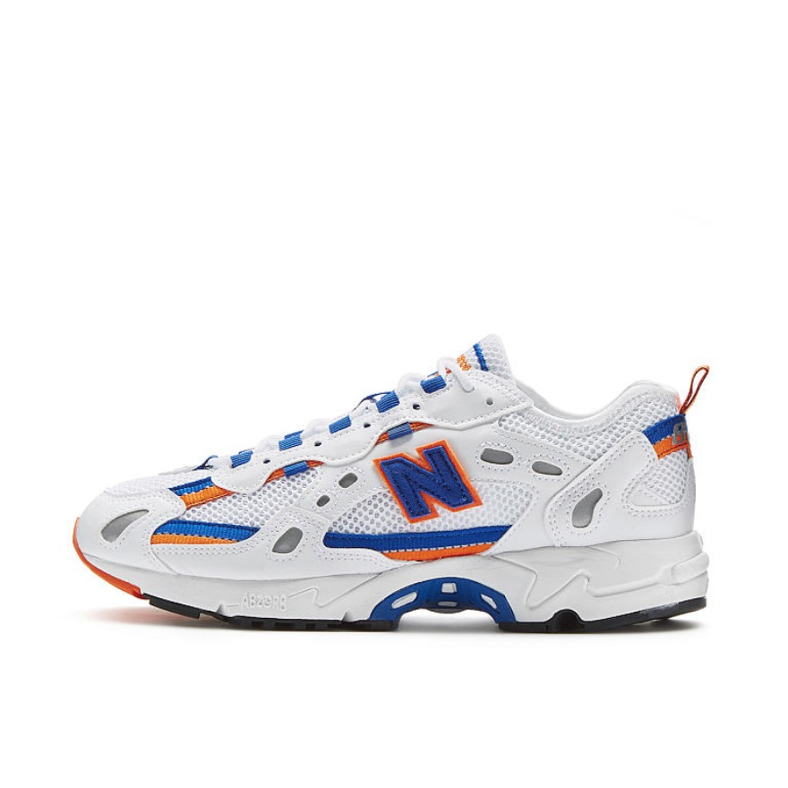 推荐商品：New Balance 827 耐磨休闲 潮流网布 织物 运动 复古鞋 白蓝/橘红