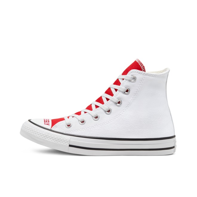 推荐商品：Converse/匡威 Chuck Taylor All Star 帆布鞋 常青款轻便防滑耐磨百搭复古圆头减震贴合高帮 情人节限定/红白鸳鸯