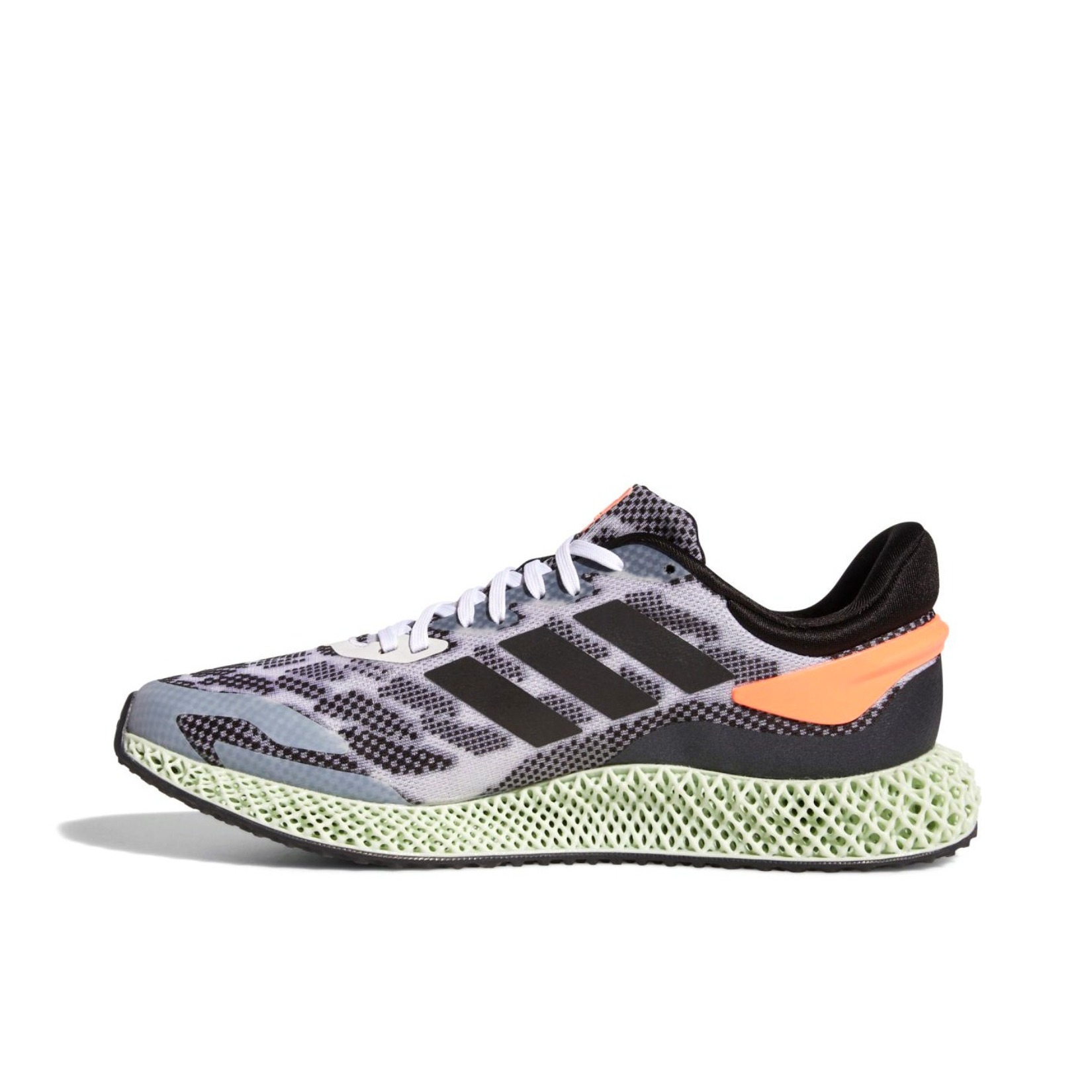 推荐商品：adidas 4D Run 1.0 跑鞋 防滑耐磨网面透气运动轻便训练 黑橙