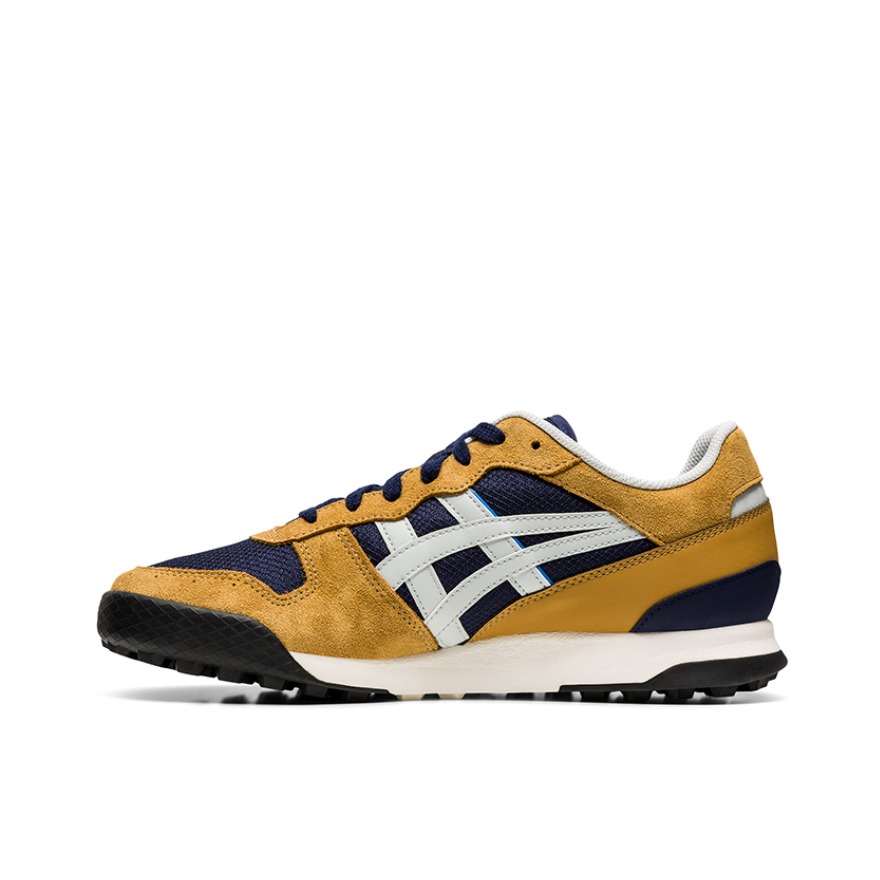 推荐商品：Onitsuka Tiger Horizonia 复古经典 潮流 透气 防滑耐磨 舒适减震 轻便薄底 拼接 运动休闲鞋 棕蓝
