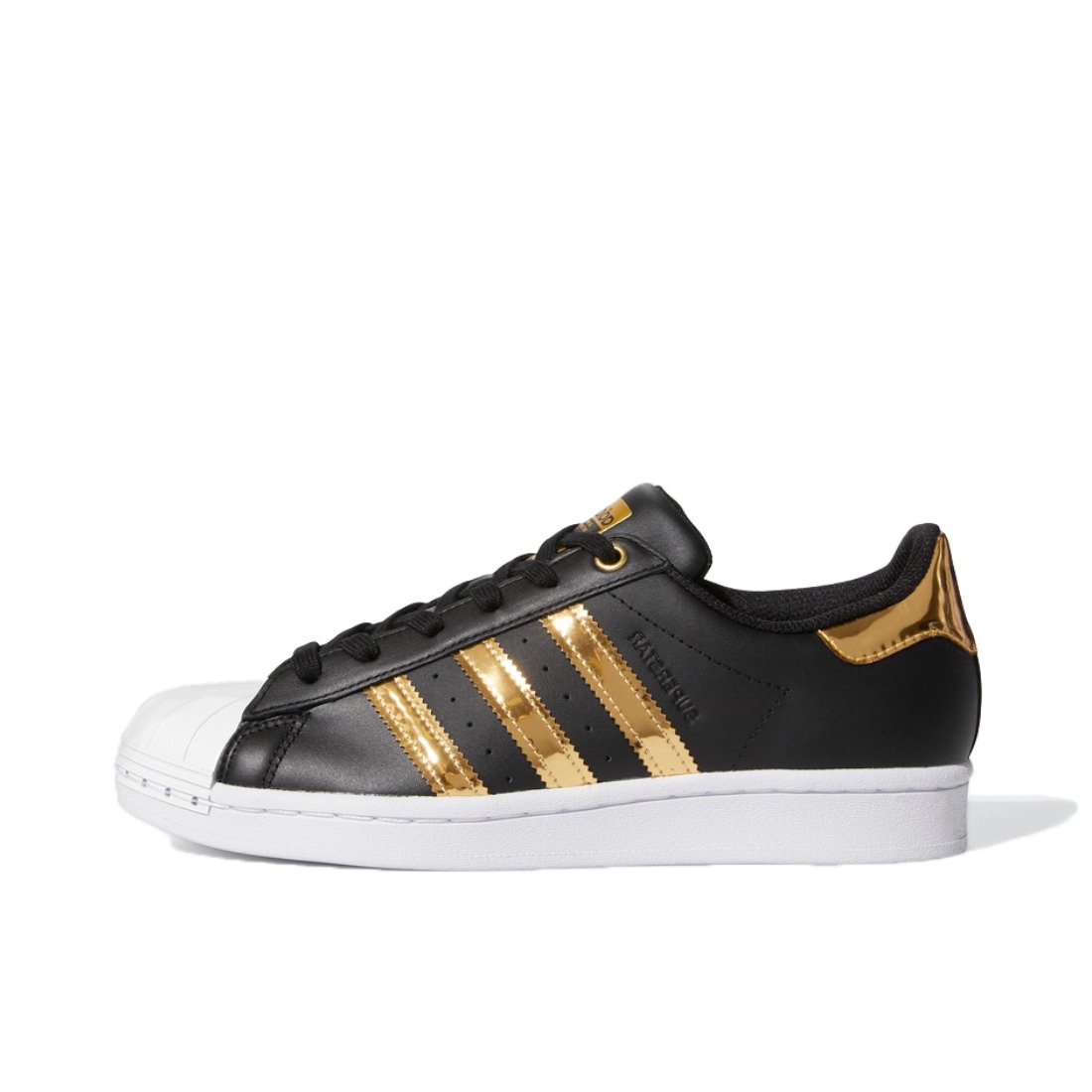 推荐商品：【宋雨琦同款】 adidas Originals Superstar 板鞋 轻便贝壳头薄底舒适百搭耐磨复古 黑金/金属头