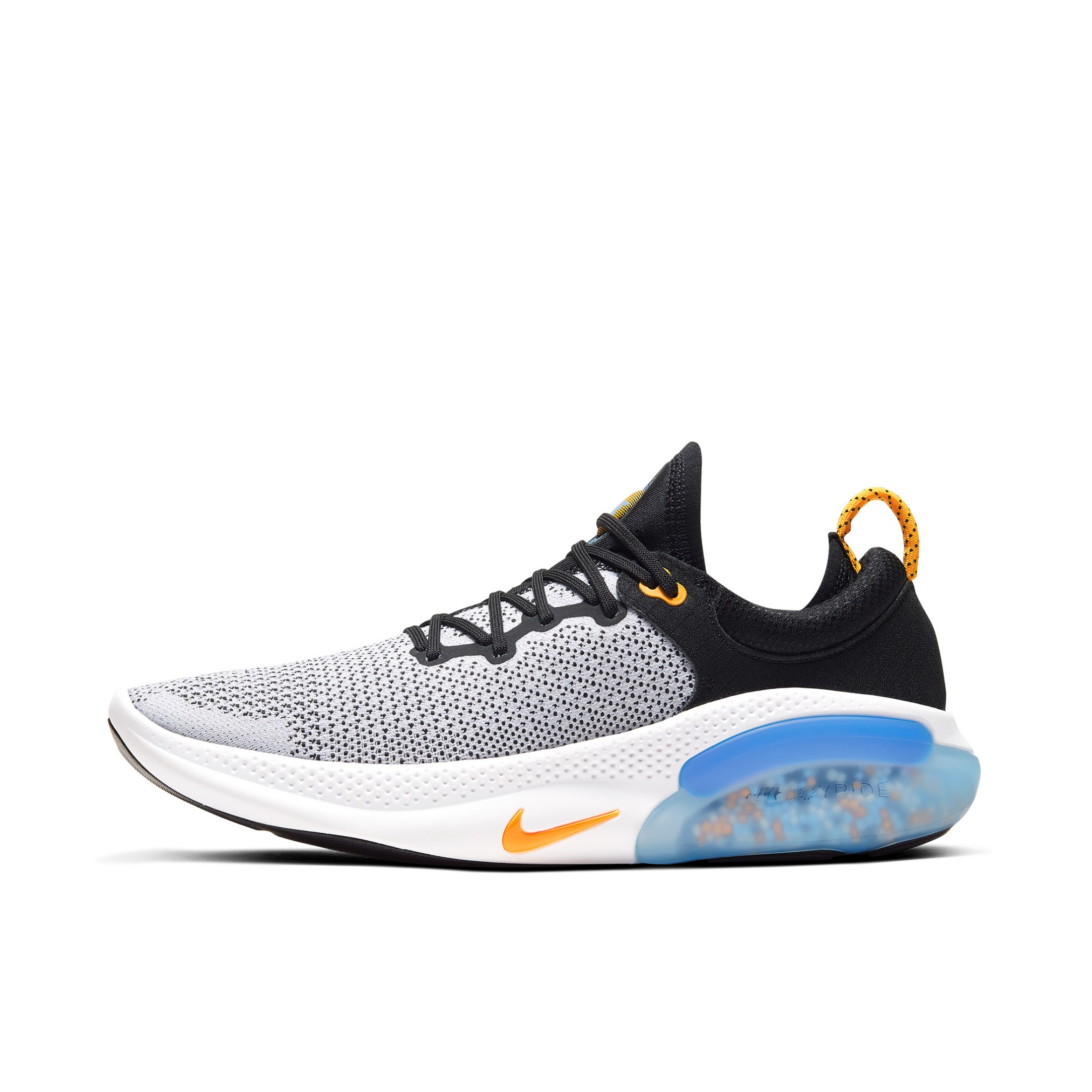 推荐商品：Nike Joyride Run 跑鞋 飞线颗粒缓震回弹舒适透气休闲运动耐磨织物支撑防滑 Grey/Black/Blue 灰黑蓝