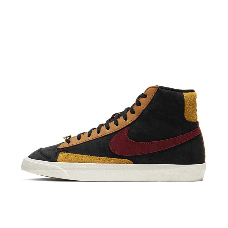 推荐商品：Nike Blazer 板鞋 经典复古防滑舒适百搭 Black/University Gold/Red 黑黄