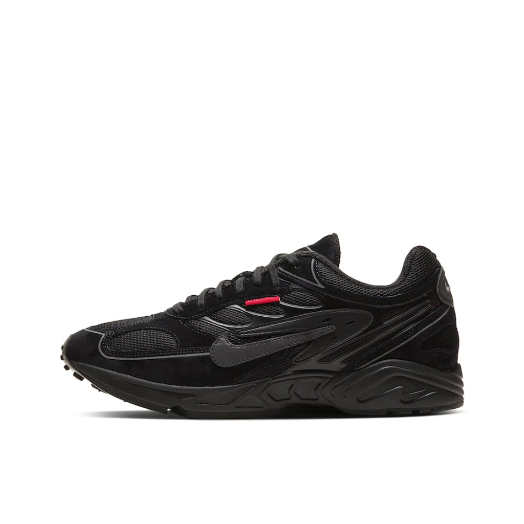 推荐商品：Nike Air Ghost Racer 运动休闲鞋 缓震轻便透气防滑耐磨织物复古时尚 Black/Red 黑色